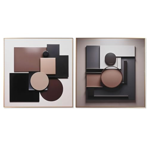 Home ESPRIT Abstraktes urbanes Bild, 80 x 3 x 80 cm, 2 Stück von Home ESPRIT