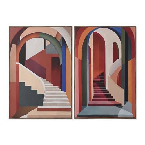 Home ESPRIT Abstraktes urbanes Bild, 80 x 4,5 x 120 cm, 2 Stück von Home ESPRIT