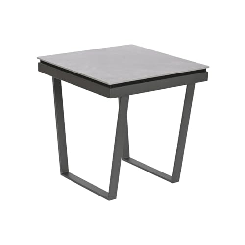 Home ESPRIT Beistelltisch, Grau, Metall, 51 x 51 x 53 cm von Home ESPRIT