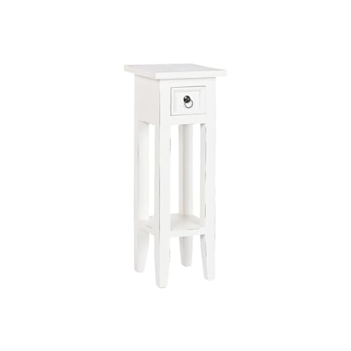 Home ESPRIT Beistelltisch, Holz, Weiß, 25 x 25 x 67 cm von Home ESPRIT