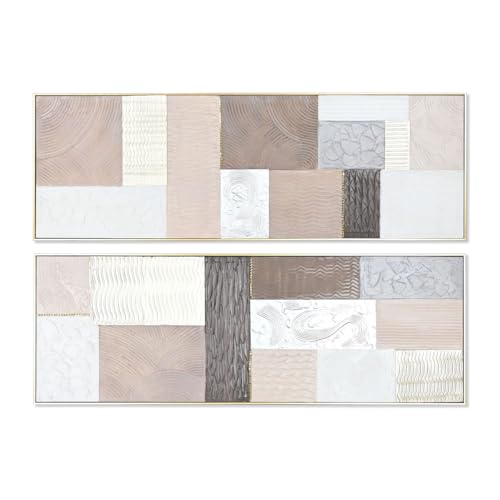 Home ESPRIT Bild Braun Beige Polystyrol Leinwand Modern Urban 152 x 5 x 52 cm (2 Stück) von Home ESPRIT