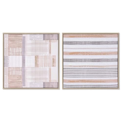 Home ESPRIT Bild Braun Beige Polystyrol Urban Leinwand 52,5 x 2,8 x 52,5 cm (2 Stück) von Home ESPRIT