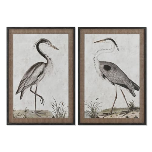 Home ESPRIT Bild Orientalischer Vogel 70 x 4 x 100 cm (2 Stück) von Home ESPRIT