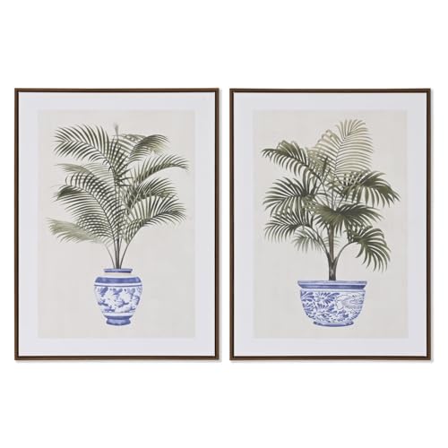 Home ESPRIT Bild Palmen Kolonial 60 x 4 x 80 cm (2 Stück) von Home ESPRIT