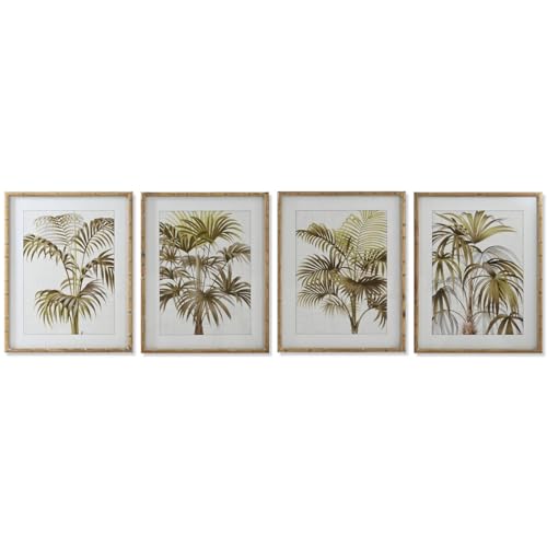 Home ESPRIT Bild tropische Palmen, 55 x 2,5 x 70 cm (4 Stück) von Home ESPRIT