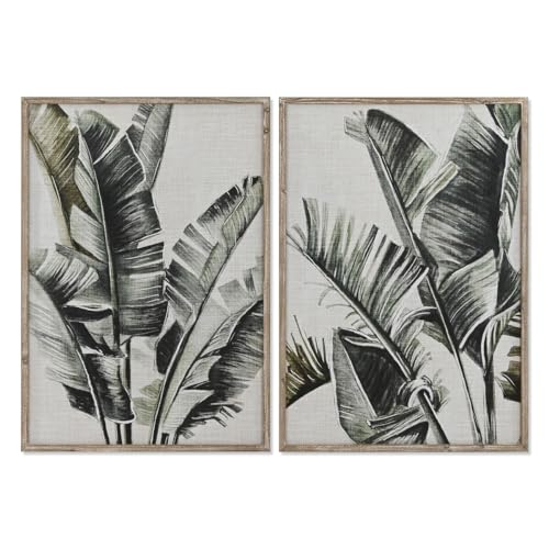 Home ESPRIT Bild Palmen Tropical 70 x 4 x 100 cm (2 Stück) von Home ESPRIT