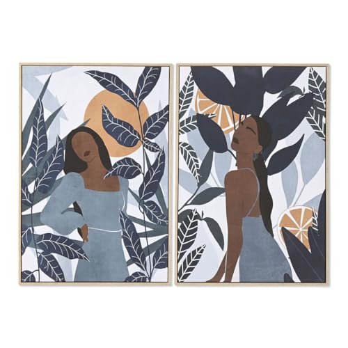 Home ESPRIT Tropisches Bild, 63 x 4,5 x 93 cm, 2 Stück von Home ESPRIT