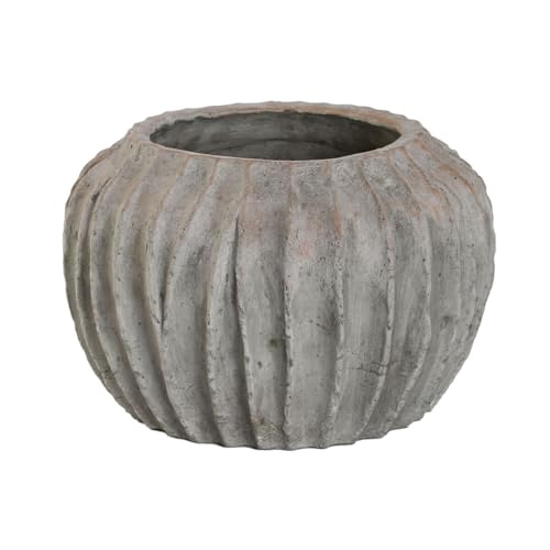 Home ESPRIT Blumentopf, Zementgrau, 33 x 33 x 21 cm von Home ESPRIT