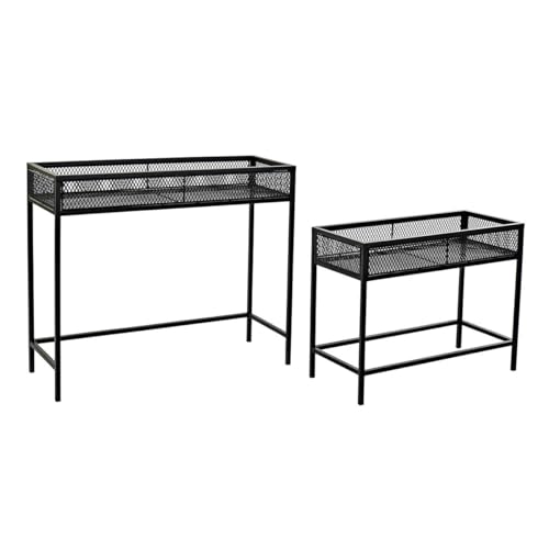 Home ESPRIT Blumentopf-Set, Schwarz, Metall, 70 x 25 x 60 cm von Home ESPRIT