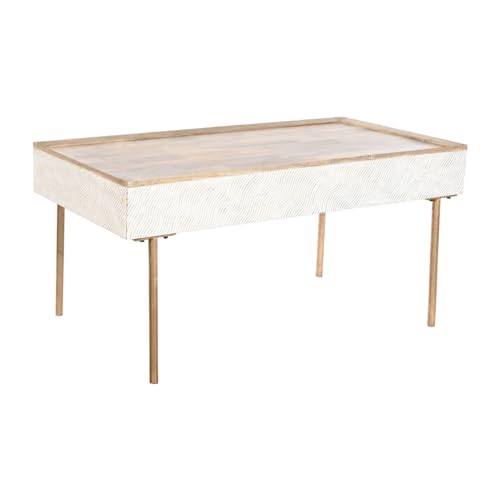 Home ESPRIT Couchtisch aus Eisen, Mangoholz, 120 x 60 x 57 cm von Home ESPRIT