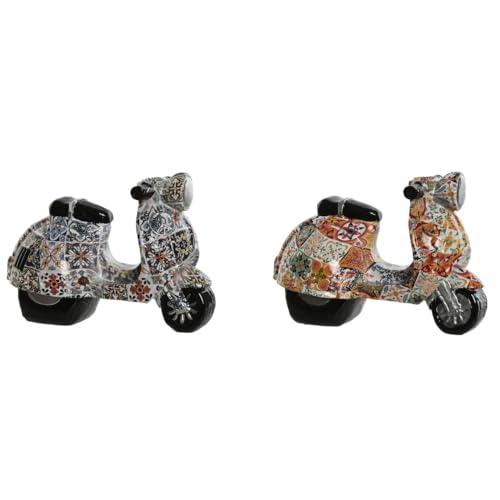 Home ESPRIT Dekorative Figur, Mehrfarbig, mediterraner Scooter, 14 x 8 x 11 cm (2 Stück) von Home ESPRIT