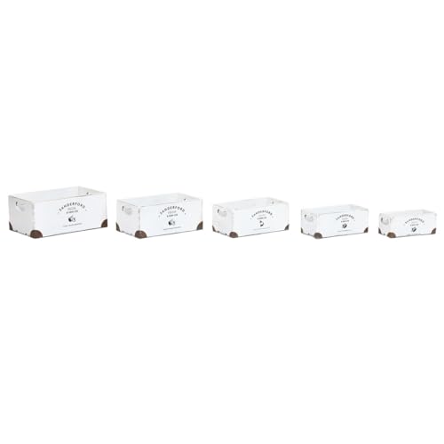 Home ESPRIT Dekoratives Set Sanderford weiß Tannenholz 35 x 22 x 15 cm 5 Stück von Home ESPRIT