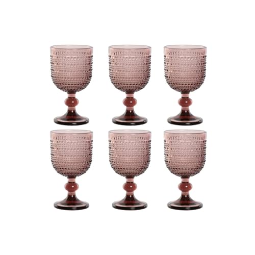 Home ESPRIT Gläser-Set, Rosa, Glas, 240 ml, 6 Stück von Home ESPRIT