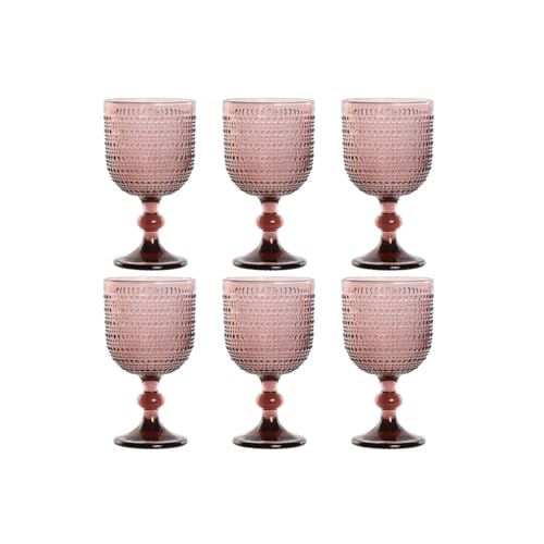 Home ESPRIT Gläser-Set, Rosa, Glas, 325 ml, 6 Stück von Home ESPRIT