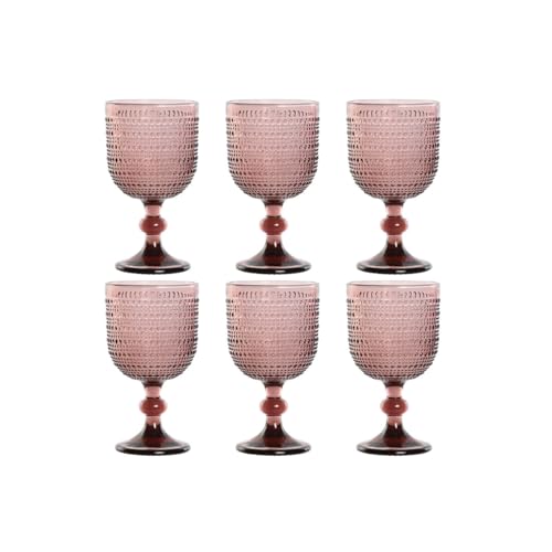 Home ESPRIT Gläser-Set, Rosa, Glas, 325 ml, 6 Stück von Home ESPRIT