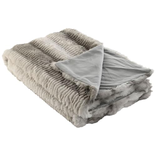 Home ESPRIT Graue Decke, 130 x 170 x 0,5 cm von Home ESPRIT