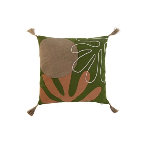 Home ESPRIT Grünes Boho-Kissen, 45 x 5 x 45 cm von Home ESPRIT