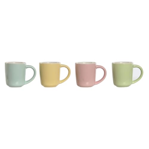 Home ESPRIT Kaffeebecher-Set, Gelb, Blau, Grün, Rosa, Porzellan, 90 ml, 4-teilig Home ESPRIT Kaffeebecher-Set, Gelb, Blau, Grün, Rosa, Porzellan, 90 ml, 4-teilig von Home ESPRIT