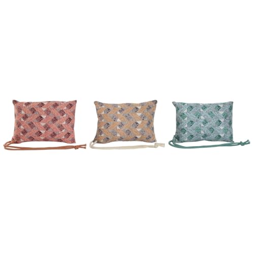 Home ESPRIT Kissen, Braun, Türkis, Koralle, 30 x 10 x 20 cm (3 Stück) von Home ESPRIT