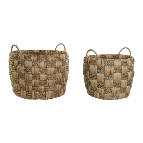 Home ESPRIT Körbchen-Set, Naturfaser, Boho, 43 x 43 x 39 cm, 2 Stück von Home ESPRIT