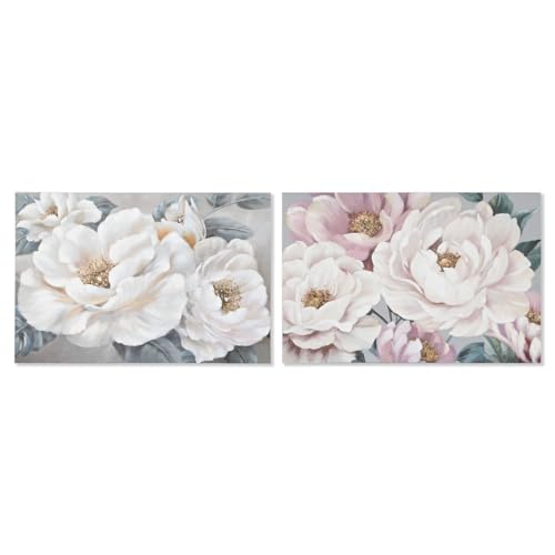 Home ESPRIT Romantisches Rosenbild, 120 x 3,7 x 80 cm, 2 Stück von Home ESPRIT