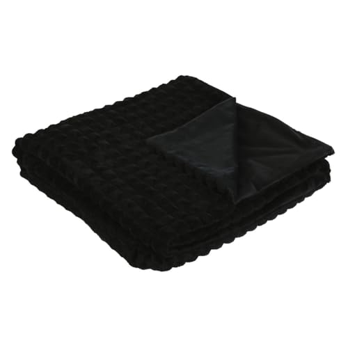 Home ESPRIT Schwarze Decke, 130 x 170 cm von Home ESPRIT