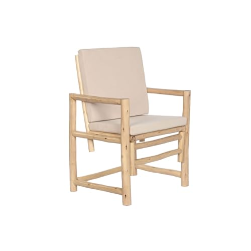 Home ESPRIT Sessel Weiß Beige Natur Baumwolle 61 x 50 x 90 cm von Home ESPRIT