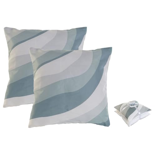 Home ESPRIT Set mit Wellenkissen, 45 x 5 x 45 cm (2 Stück), bunt, cuadrado, Casual von Home ESPRIT