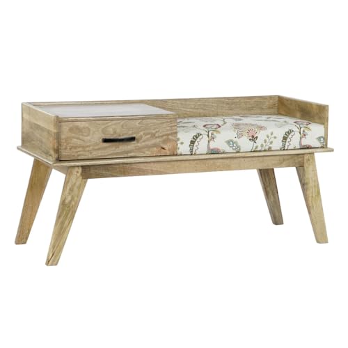 Home ESPRIT Sitzbank, Mehrfarbig, Natur, Mangoholz, 114 x 41 x 53 cm von Home ESPRIT