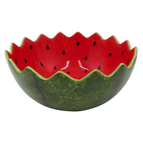 Home ESPRIT Snackschale, Rot, Grün, Steingut, Wassermelone, 23 x 23 x 9 cm von Home ESPRIT