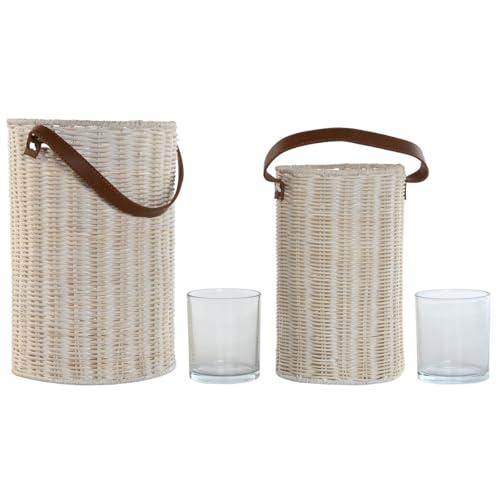 Home ESPRIT Teelichthalter Glas 20 x 20 x 30 cm (2 Stück) von Home ESPRIT
