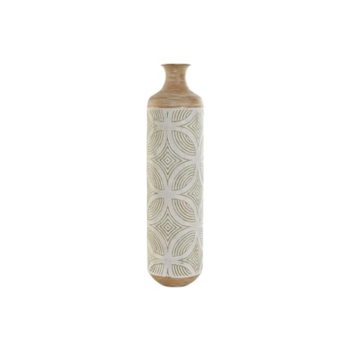 Home ESPRIT Vase, Grün, Beige, Natur, Metall, tropisch, 18 x 18 x 66 cm von Home ESPRIT