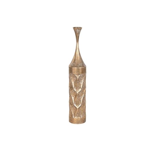 Home ESPRIT Vase, goldfarben, Metall, 18 x 18 x 97 cm von Home ESPRIT