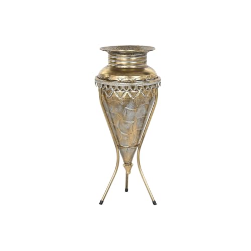 Home ESPRIT Vase, goldfarben, Metall, 24 x 24 x 57 cm von Home ESPRIT