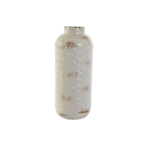 Home ESPRIT Vase, weiß, Metall, 15 x 15 x 36 cm von Home ESPRIT