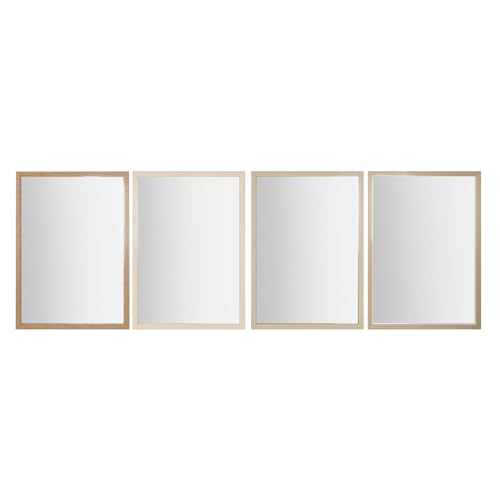 Home ESPRIT Wandspiegel, Weiß, Braun, Beige, Grau, Polystyrolglas, 66 x 2 x 92 cm (4 Stück) von Home ESPRIT