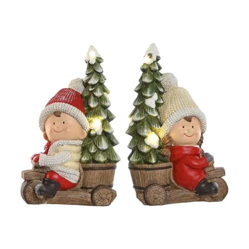 Home ESPRIT Weihnachtsschmuck, Rot, Grün, 31,5 x 20 x 50 cm (2 Stück) von Home ESPRIT