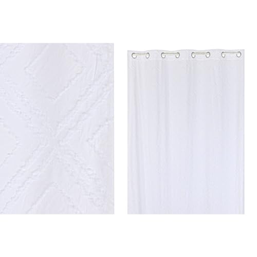 Home ESPRIT Weißer Vorhang, 140 x 260 x 260 cm, Bestickt von Home ESPRIT