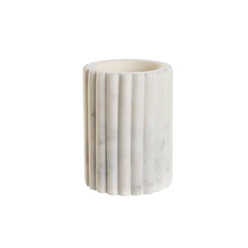Home ESPRIT Zahnbürstenhalter, weiß, Marmor, 8 x 8 x 10 cm von Home ESPRIT