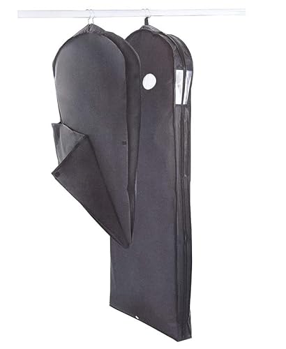 Home Easy Kleidersack 1x Schwarz Kleiderhülle 1-OVP= 2 Stück Schutzhülle Hülle Kleidersäcke Anzugsack Anzughülle Kleiderschutz von Home Easy