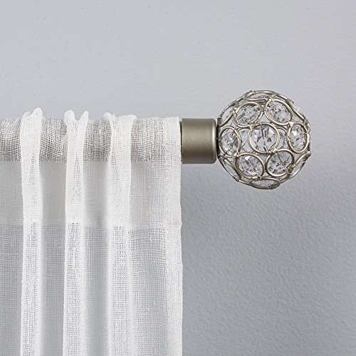 Exclusive Home Ringe Vorhang Rod und Kreuzblume Set, Eisen, matt Silber, 1 x 3 x 36 cm von Exclusive Home Curtains