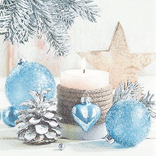 20 Servietten Deko mit winterlichem Gef?hl | Kerze | Winter | Weihnachten | Tischdeko | Decoupage | Serviettentechnik 33x33cm von Home Fashion