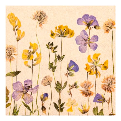 Serviette "Pressed Flowers" von Home Fashion