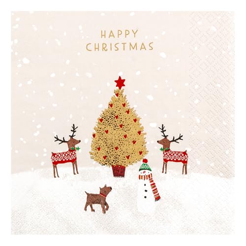 HOME FASHION Serviette Winter Buddies, 33 x 33 cm, 20 Stück, Feierliche Tischdekoration, Festliche Servietten, Serviettentechnik HOME FASHION Serviette Winter Buddies, 33 x 33 cm, 20 Stück, Feierliche Tischdekoration, Festliche Servietten, Serviettentechnik von Home Fashion