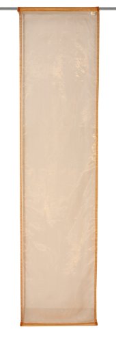 Home Fashion 86418-140 Schiebevorhang 2-er Pack Ranke beflockt/Organza 160 x 60 cm von Home Fashion