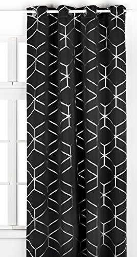 Home Fashion DEKOSCHAL VERDUNKLUNGSSTOFF Bedruckt, Stoff, schwarz, 245 x 140 cm von Home Fashion