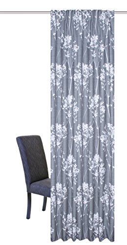 Home Fashion FERTIGSCHAL DEKOSTOFF Bedruckt, Stoff, anthrazit, 245 x 140 cm von Home Fashion