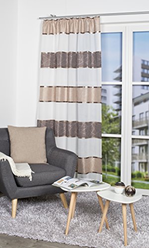 Home fashion Fertigschal, Stoff, Cappuccino, 225 x 140 cm von Home Fashion