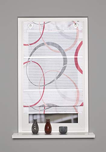 Home fashion Magnetrollo Querstreifen Digitaldruck Vitus, ROT, 130 X 60 cm von Home Fashion