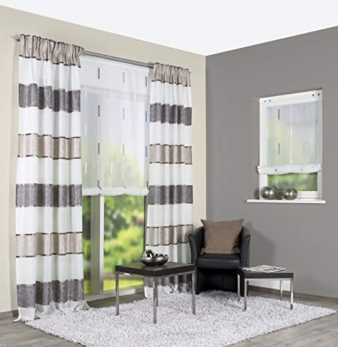 Home fashion Ösenschal, Stoff, Stein, 225 x 140 cm von Home Fashion